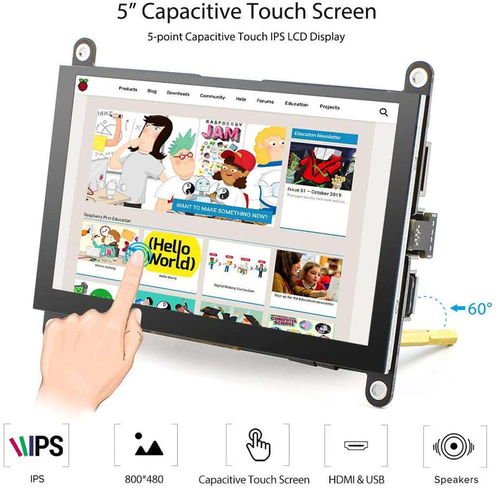 RC050S 5 Inch Touchscreen IPS Display