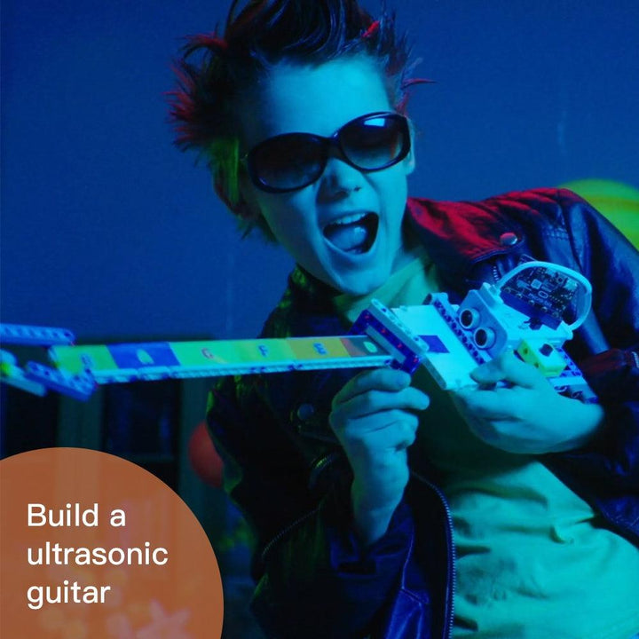 Crowbits Inventor Kit prject-builkd a ultrasonic guitar