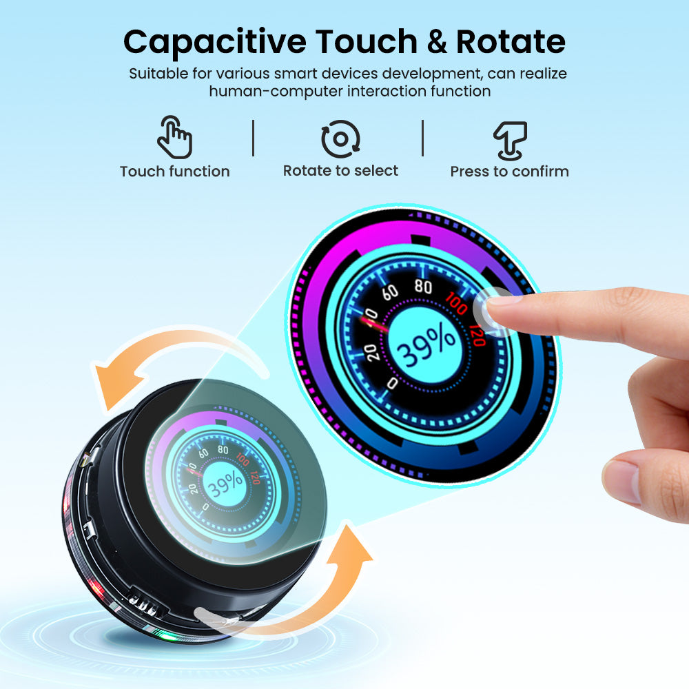 CrowPanel 1.46inch-HMI ESP32 Rotary Display 360*360 IPS Round Touch Kn ...