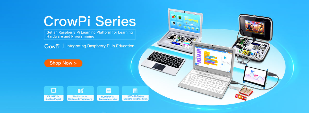 Crowpi Raspberry Pi Kit CrowPi Official Store | Raspberry Pi Laptop, Raspberry Pi Kit