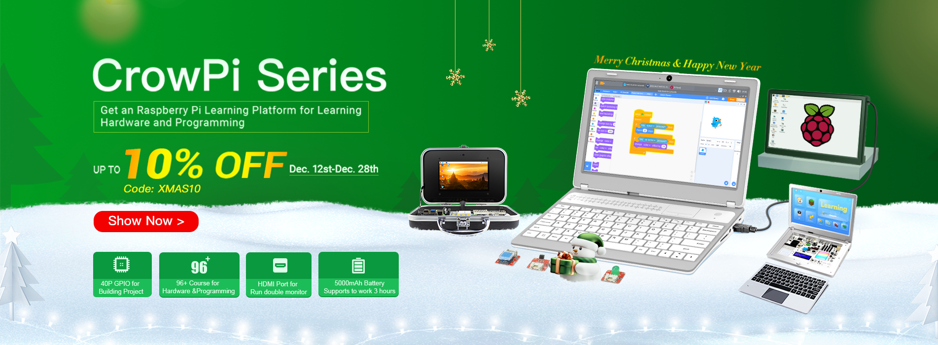 Crowpie Computer CrowPi Official Store | Raspberry Pi Laptop, Raspberry Pi Kit