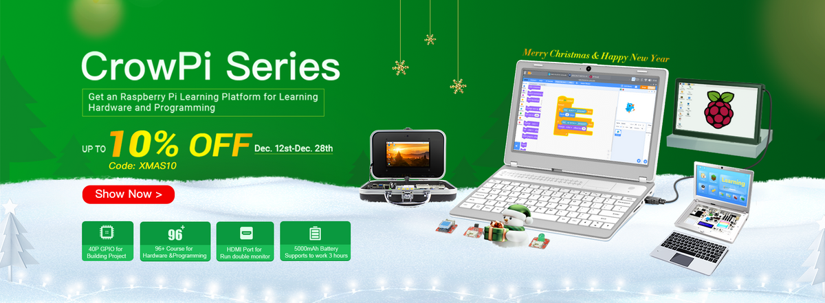 Raspberry Crowpi Examples CrowPi Official Store | Raspberry Pi Laptop, Raspberry Pi Kit