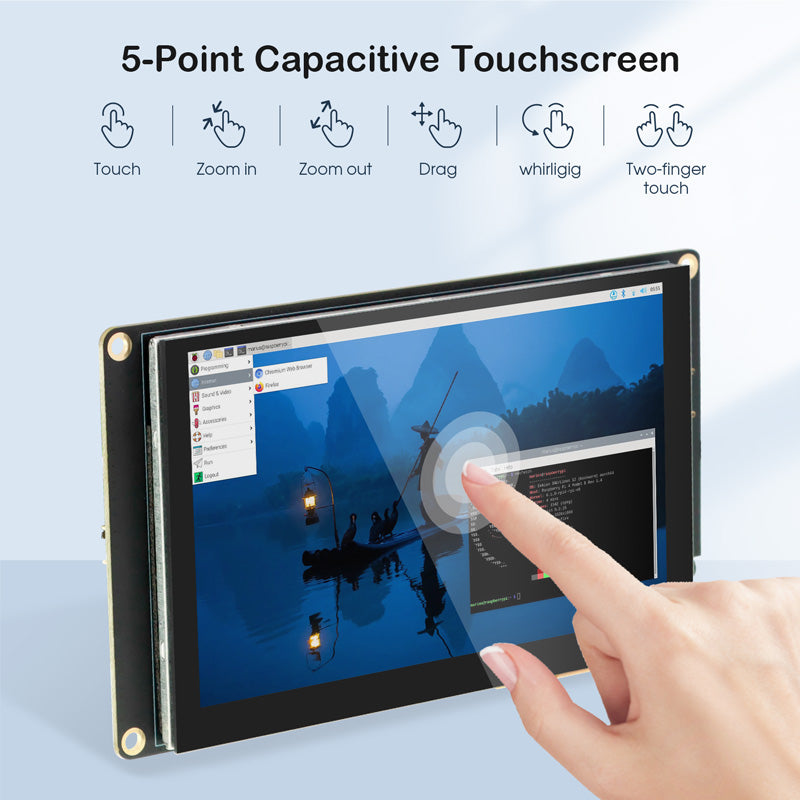 5inch 800*480 Resolution Mini Display for Raspberry Pi Compatible with ...