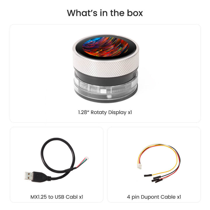 package list of 1.28” knob screen