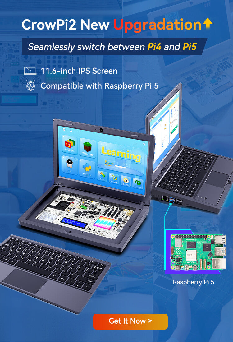 Crowpi Raspberry Pi Kit CrowPi Official Store | Raspberry Pi Laptop, Raspberry Pi Kit