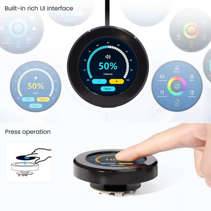CrowPanel 2.1inch-HMI ESP32 Rotary Display 480*480 IPS Round Touch Kno ...