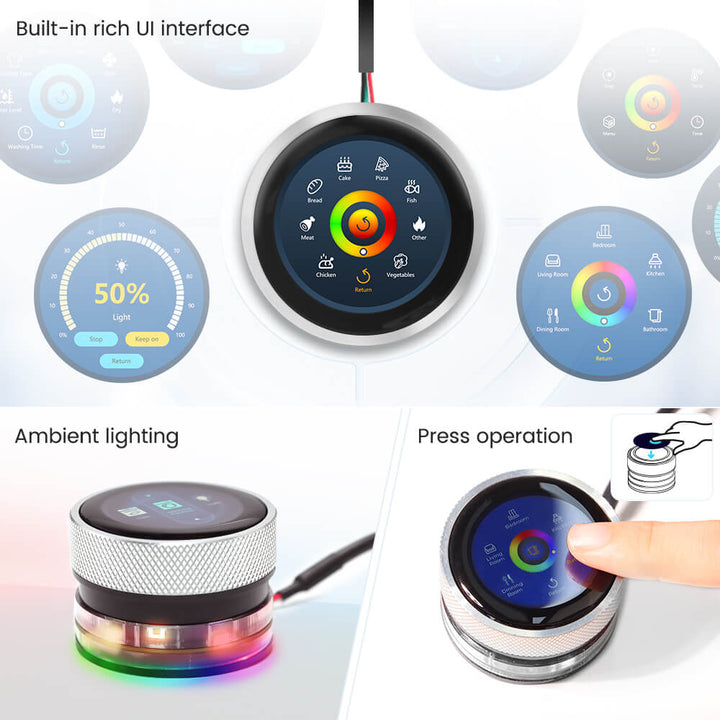 details of 1.28inch rotary knob screen