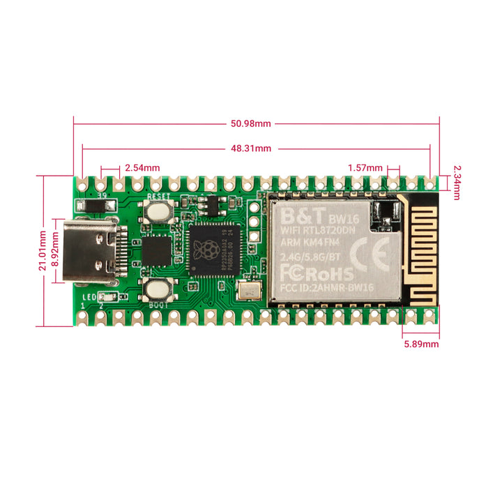 dimension of Pico W5