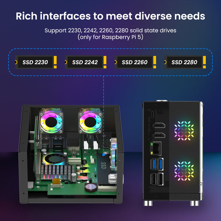 mini pc case with rich interface