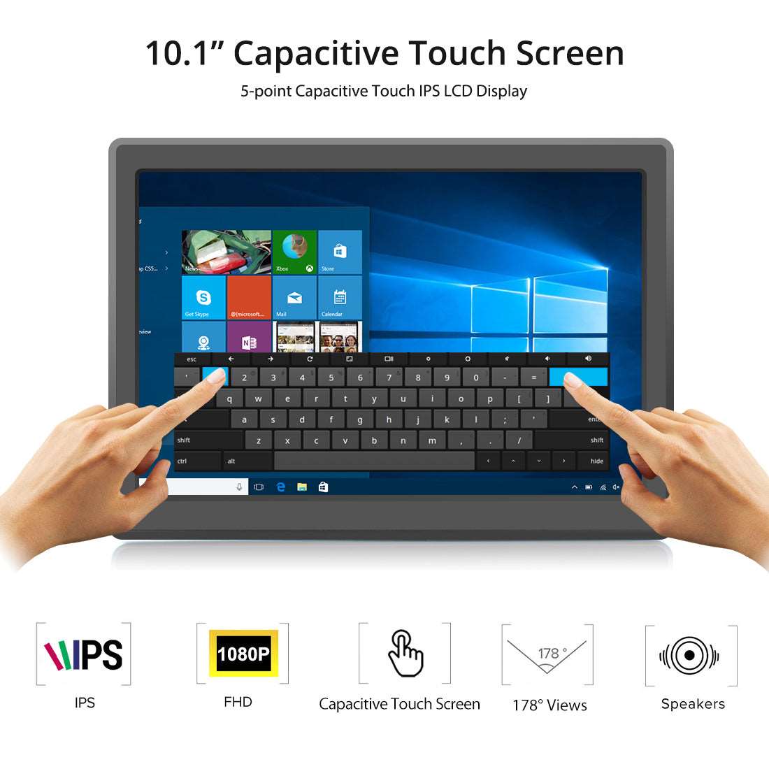 SF101T 10.1 Inch Touchscreen Monitor IPS Raspberry Pi Screen with HDMI ...