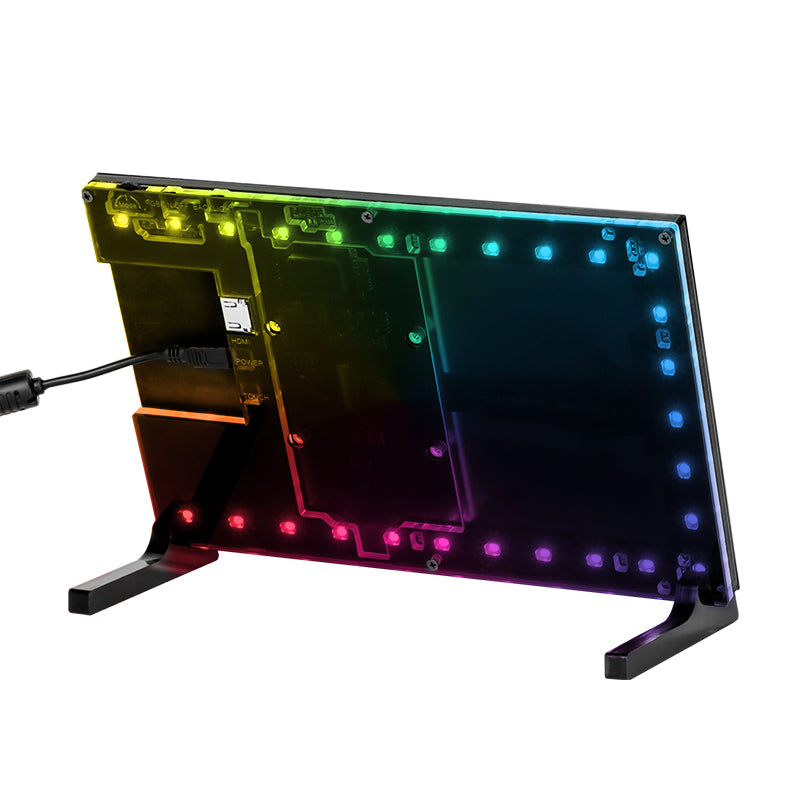 Meteor Screen 10.1" IPS HDMI-compatible Capacitive Touch Screen with RGB Animated light compatible with Raspberry Pi, Jetson Nano, Beaglebone