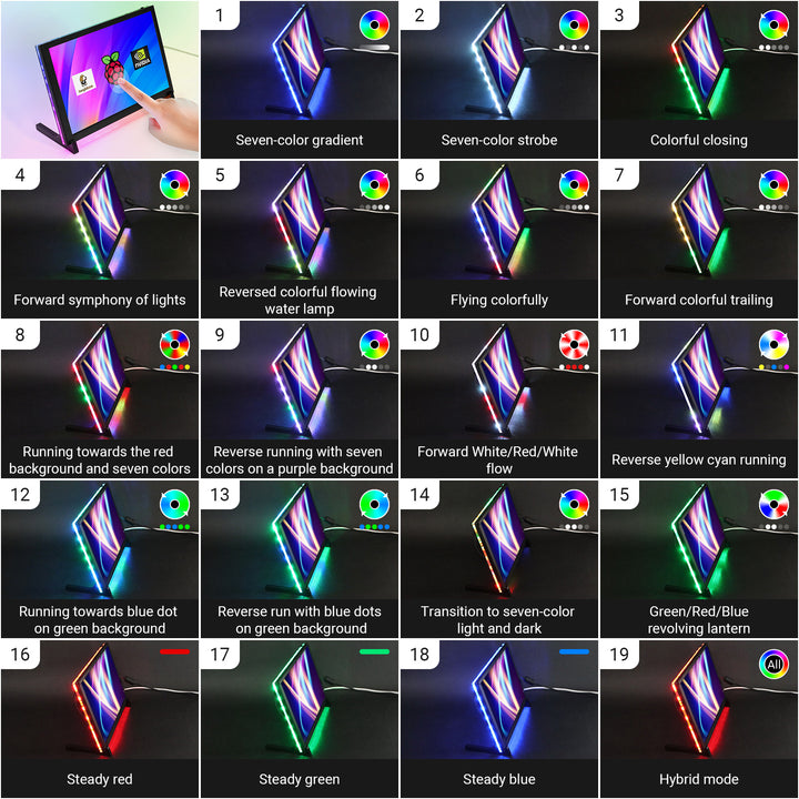 19 modes of RGB Animated light