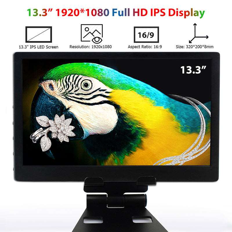 SF133M 13.3 inch Portable Display 1920 x 1080 HDMI-compatible for Raspberry Pi/ PS4/ XBOX/ NS