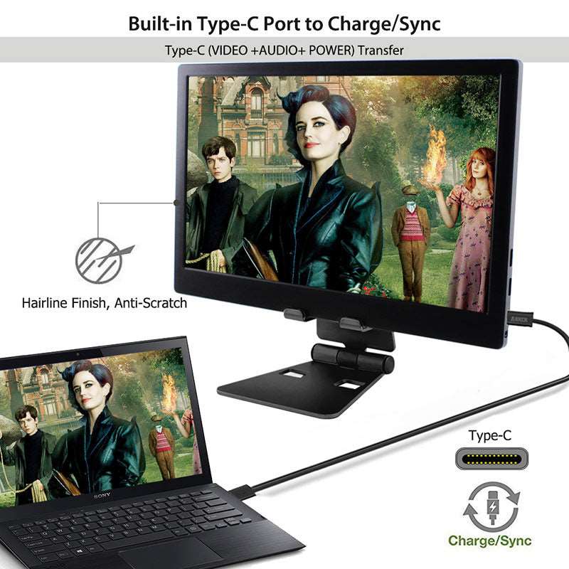SF133M 13.3 inch Portable Display 1920 x 1080 HDMI-compatible for Raspberry Pi/ PS4/ XBOX/ NS