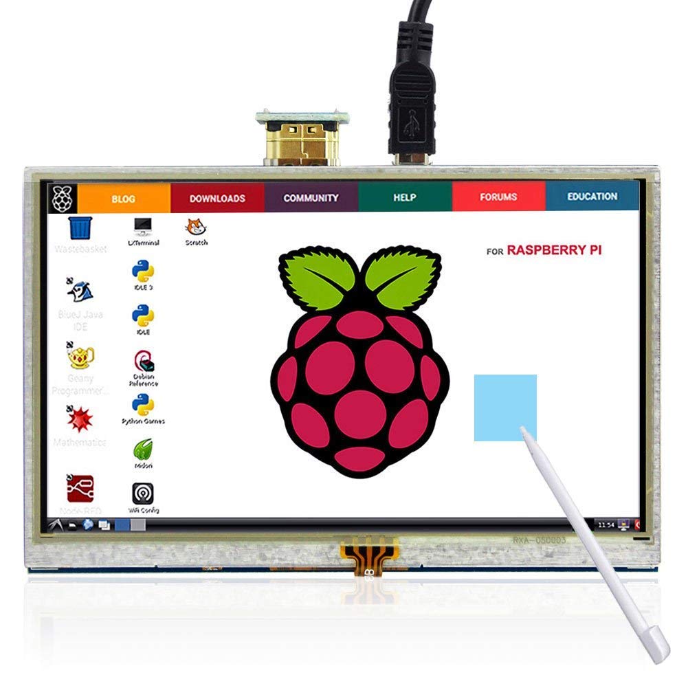 RR050 5 Inch Raspberry Pi Monitor Touchscreen TFT Display