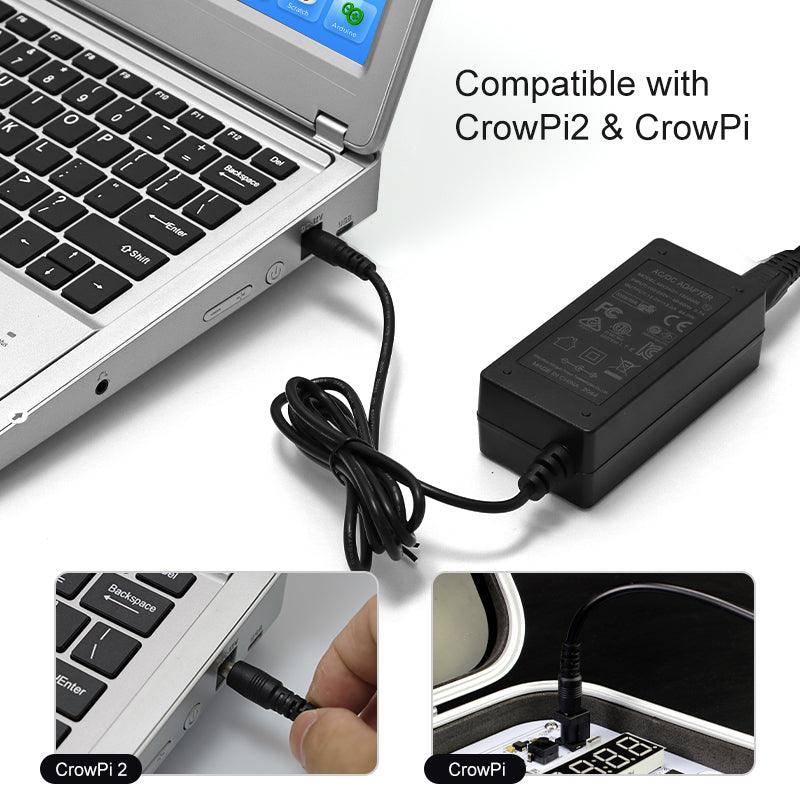 12V-2A AC/DC Power Adapter for CrowPi/Crowpi2 - CrowPi