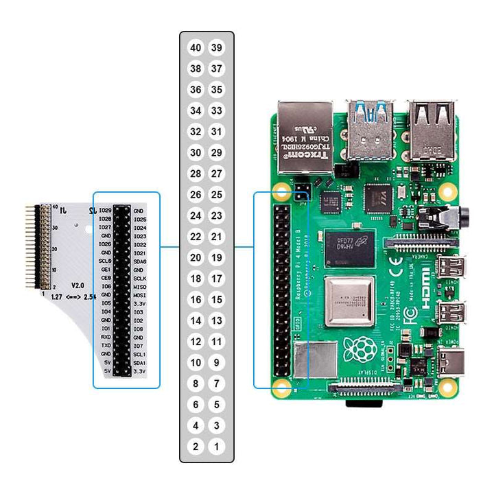 CrowPi L GPIO Breakout Board Connect with Raspberry Pi