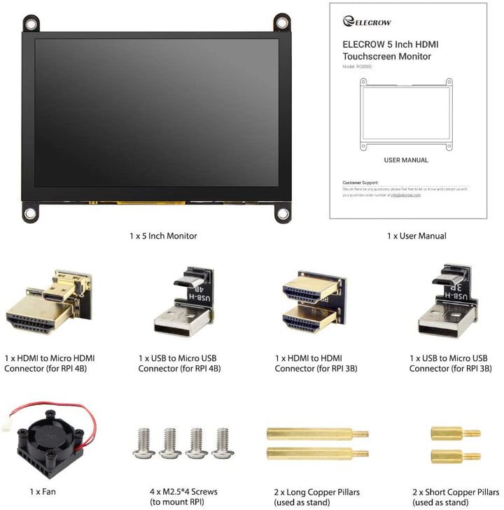 5 inch monitor package list