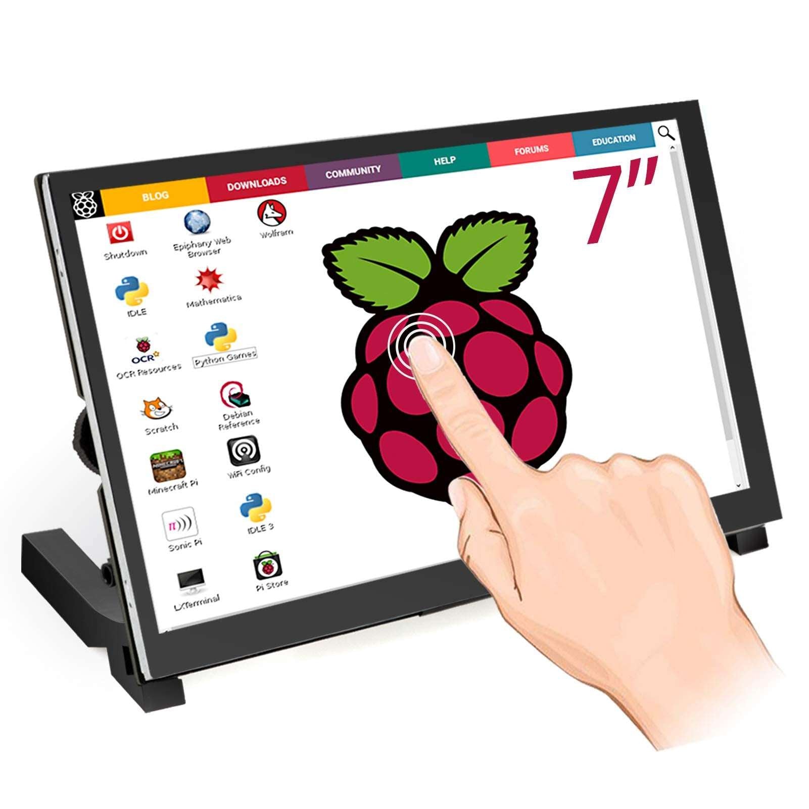 RC070S Raspberry Pi 7” Touch Screen Display Mini HDMI Monitor LCD ...