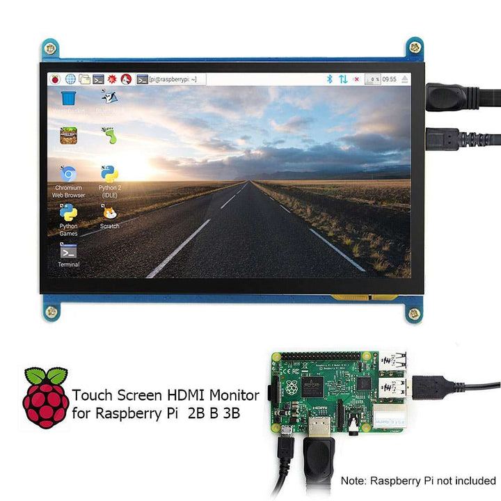 RC070 7 inch Raspberry Pi Monitor Mini HDMI LCD Screen