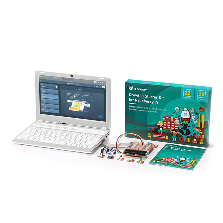 CrowPi L Raspberry Pi Laptop Advanced kit White