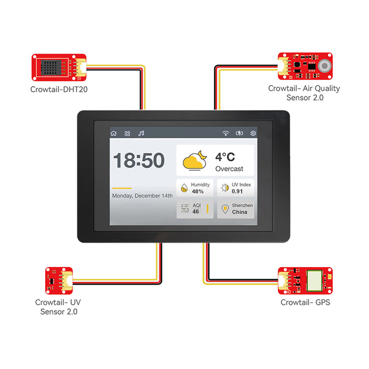 3.5 inch terminal connects with sensor
